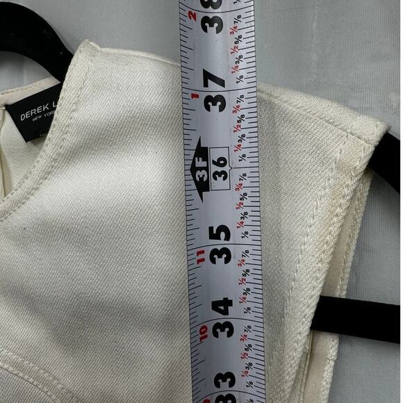 Derek Lam New York Cream Denim Stretch Form Fitting Knee Length Sleeveless Dress - Picture 12 of 12